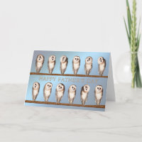 Curious owls Father's Day card.