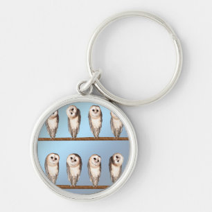 Curious owls key ring
