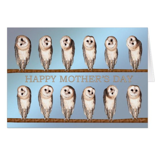 Curious owls Mother's Day card. Card