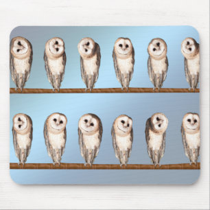Curious owls mouse mat