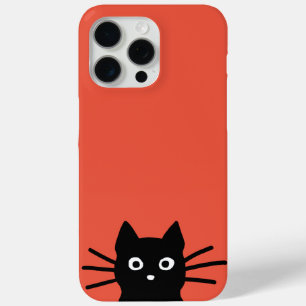 Curious Peeking Black Cat Funny Cat Lover's iPhone 15 Pro Max Case