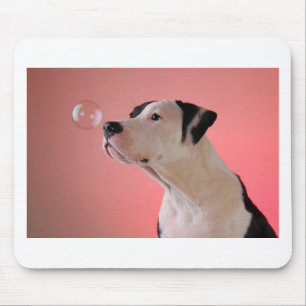 Curious pup mouse mat