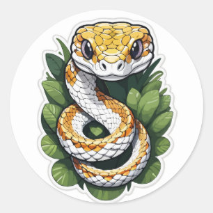 Curious Python Sticker - A Slithering Surprise