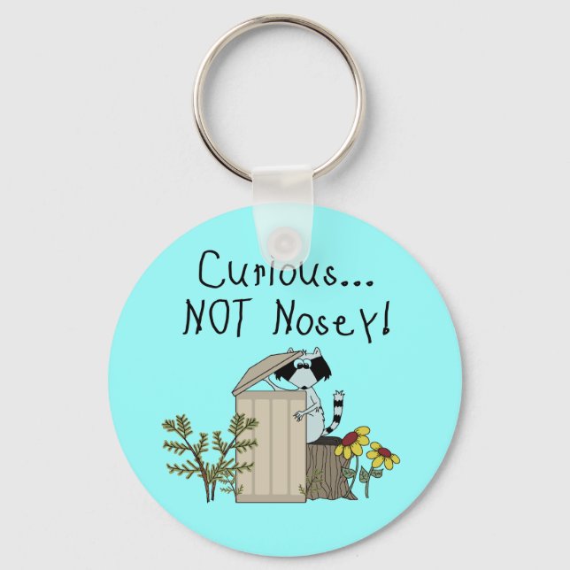 Curious Racoon Key Ring (Front)