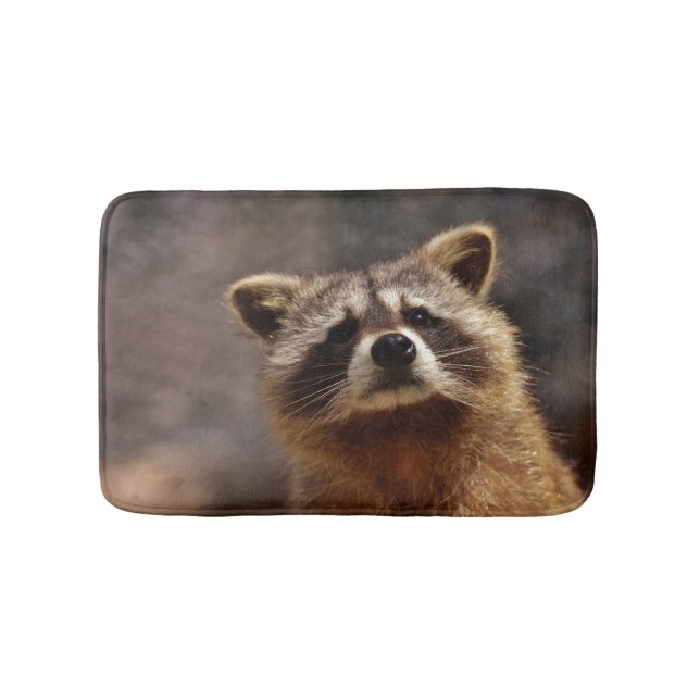 Curious Racoon Photo Bath Mat (Front)