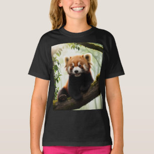 Curious Red Panda on a Tree Branch T-Shirt
