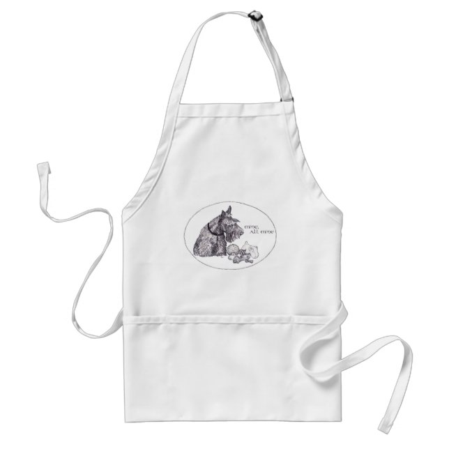 Curious Scottish Terrier Mine, all Mine Standard Apron (Front)