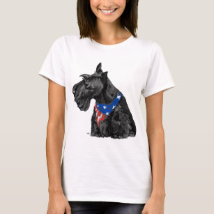 Curious Scottish Terrier Patriotic T-Shirt