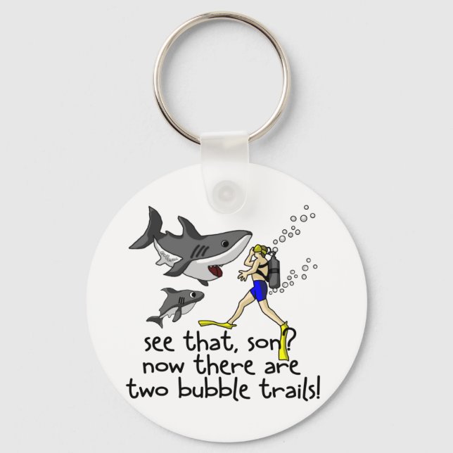 Curious Sharks Key Ring (Front)