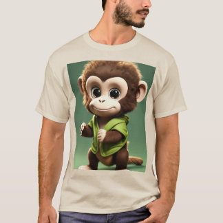 Curious Squirrel Monkey in the Jungle T-Shirt