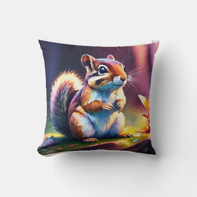Curious Squirrel Park Adventure Throw pillows (Front)