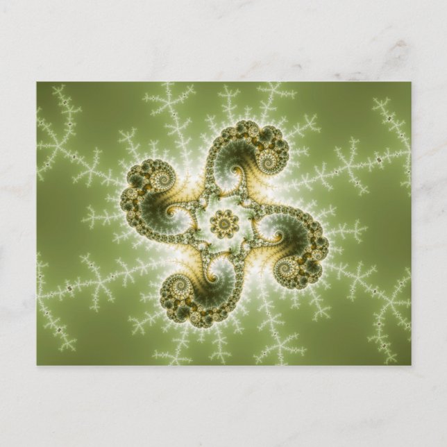 Curious Tentacles - Fractal Art Postcard (Front)