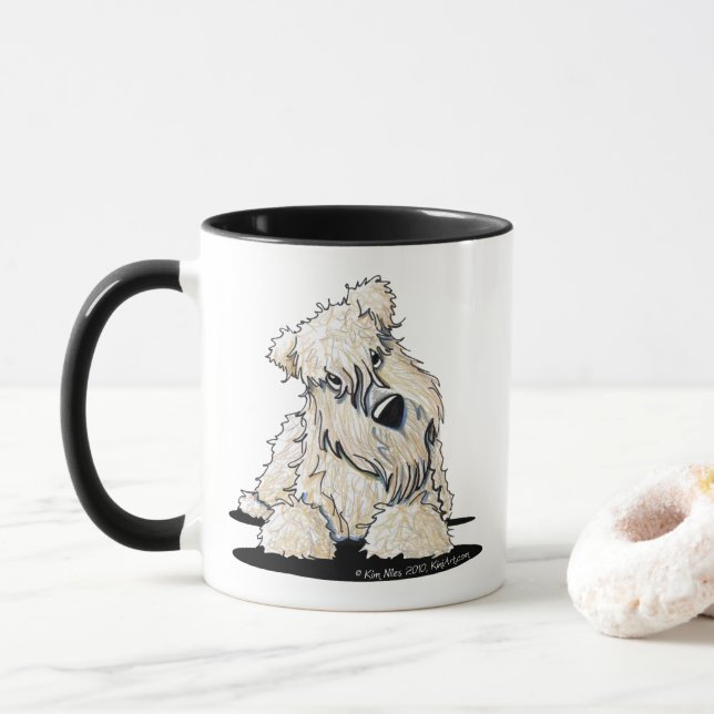 Curious Wheaten Terrier Mug (With Donut)