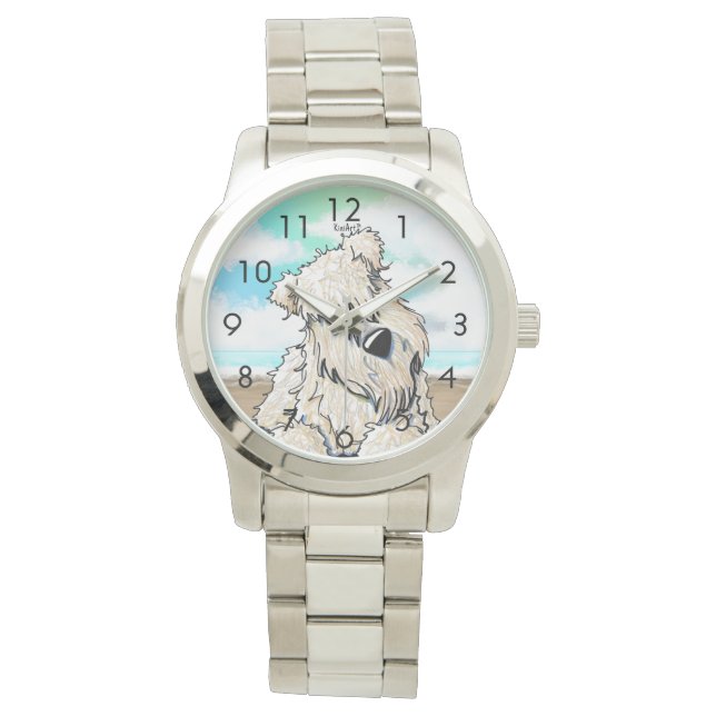 Curious Wheaten Terrier Watch (Front)