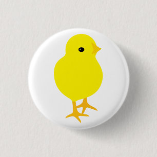 Curious Yellow Chick 3 Cm Round Badge