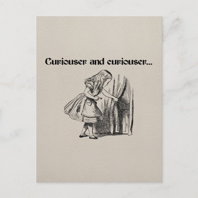 Curiouser and Curiouser Alice With Key Postcard (Front)