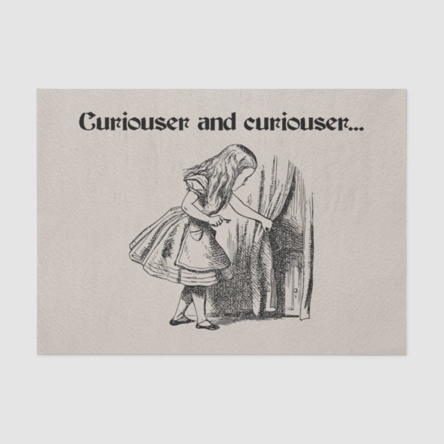 Curiouser and Curiouser Alice With Key Tissue Paper (Front)