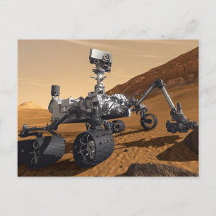 Curiousity Mars Rover, Planetary Space Mission, Postcard
