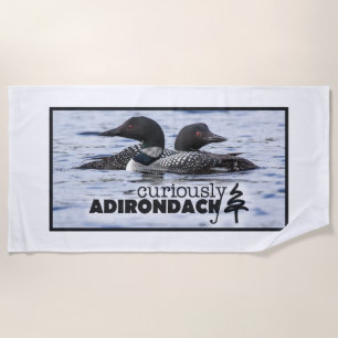 Curiously Adirondack beach towel (loons)