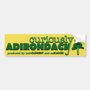 Curiously Adirondack bumper sticker