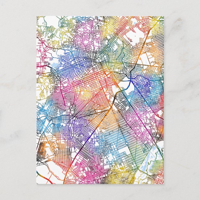 Curitiba Brazil City Map Postcard (Front)