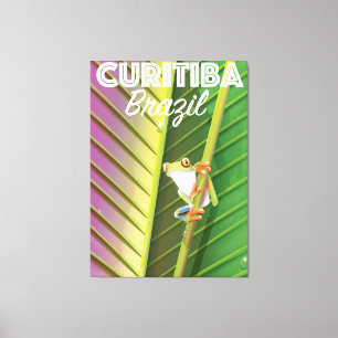 Curitiba, Brazil Travel poster Canvas Print