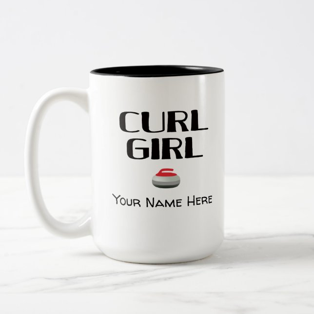 Curl Girl Curling Mug (Left)
