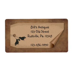 Curl Tag Crows Product Label