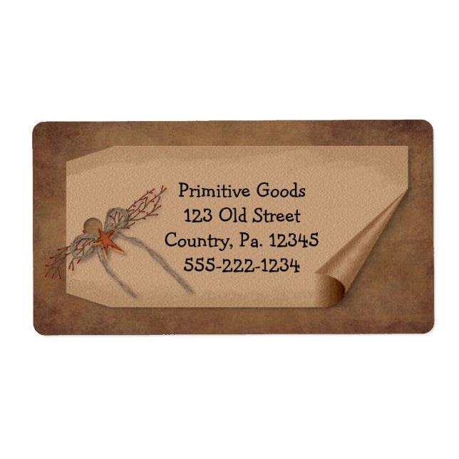 Curl Tag Star Label (Front)