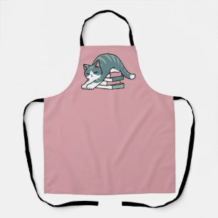 Curled Up with a Book and a Cat - Cozy Cat Reading Apron