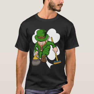 Curler Leprechaun St. Patrick's Day Curling T-Shirt