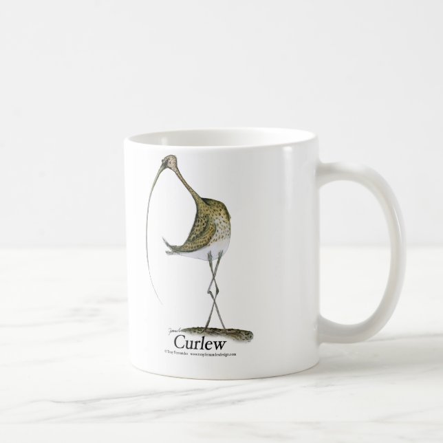 curlew bird with egg, tony fernandes coffee mug (Right)