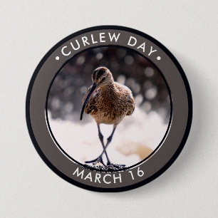 Curlew Day 7.5 Cm Round Badge