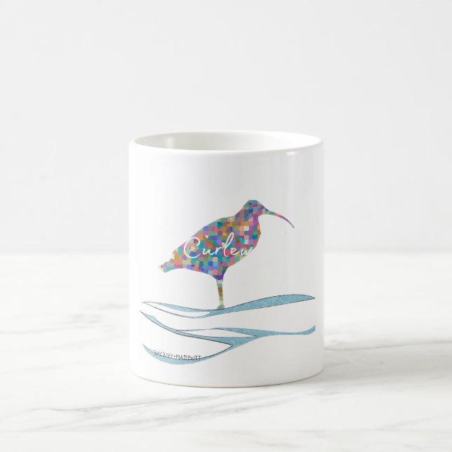 Curlew Multi Colour Stylised Modern  Coffee Mug (Center)