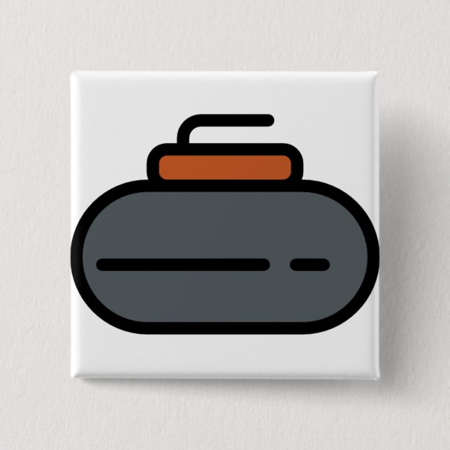 curling 15 cm square badge (Front)
