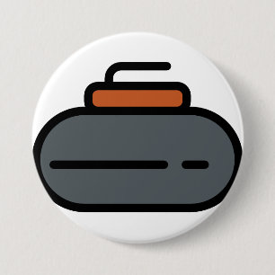 curling 7.5 cm round badge