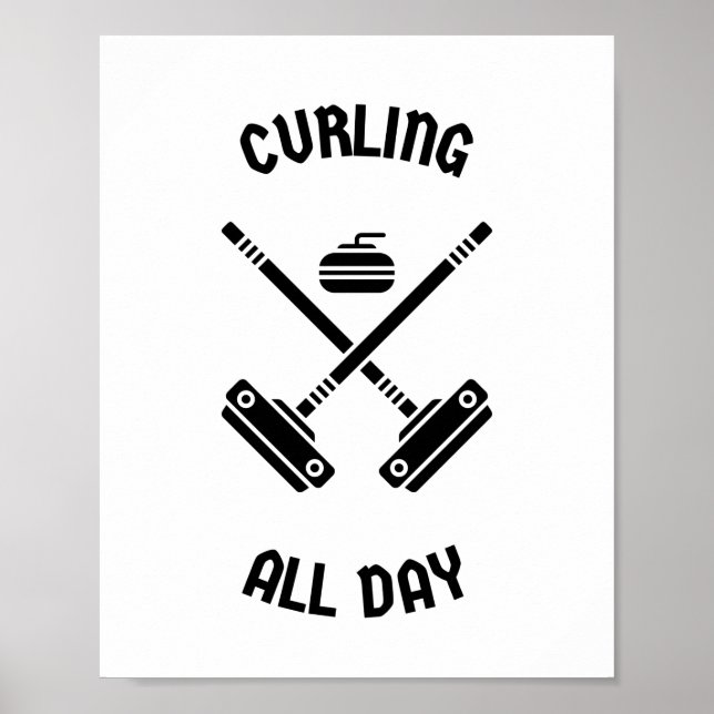 Curling all day poster (Front)