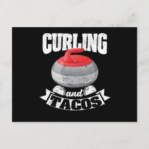 Curling and tacos Funny Mexican curlers Postcard
