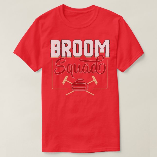 Curling Broom Squad T-Shirt (Design Front)