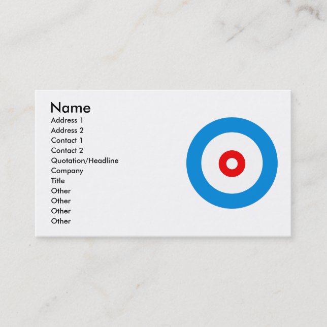 Curling Business Card (Front)