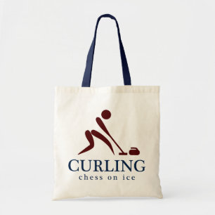 Curling: Chess on Ice Tote Bag