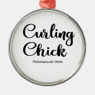 Curling Chick Ornament
