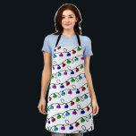Curling Christmas Lights Apron<br><div class="desc">Apron featuring bright colourful Christmas lights shaped like curling rocks. Perfect holiday gift for curlers and curling fans.</div>