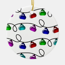 Curling Christmas Lights Ornament