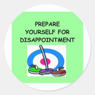 curling classic round sticker