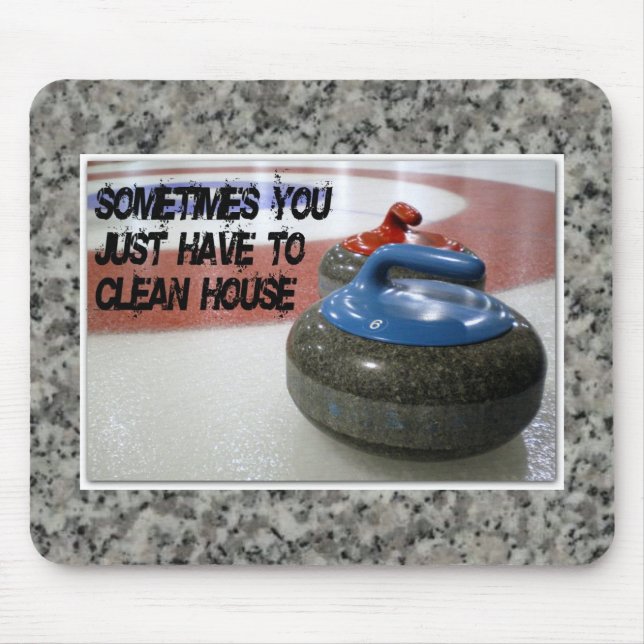 Curling - Clean House Mousepad (Front)