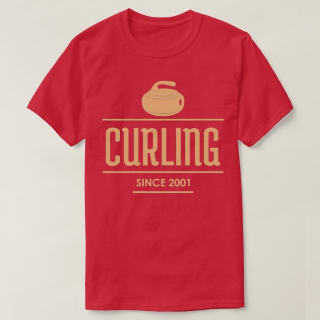 Curling Club Gold Logo T-Shirt (Design Front)