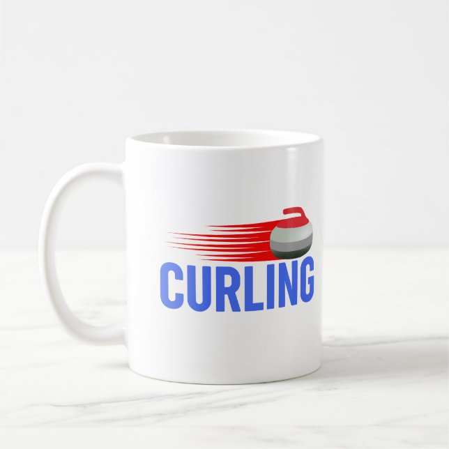 Curling Coffee Mug (Left)