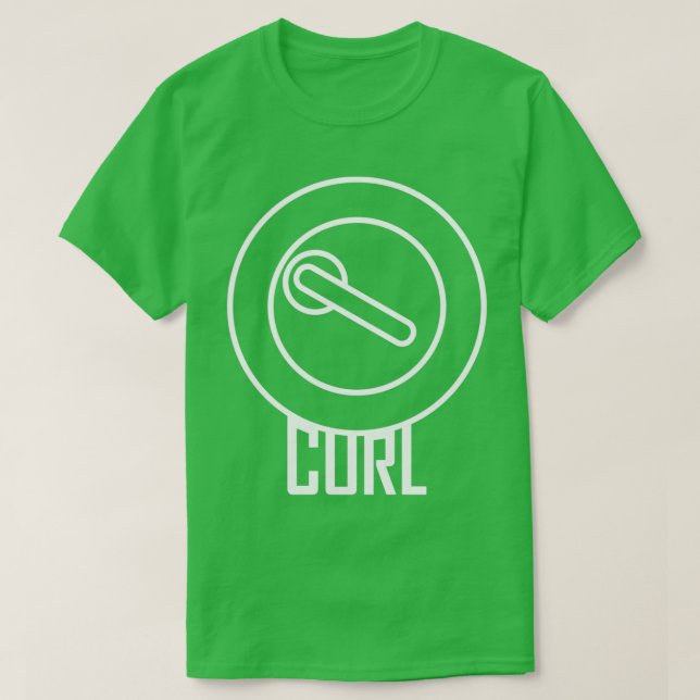 Curling Curling Rock Graphic T-Shirt (Design Front)
