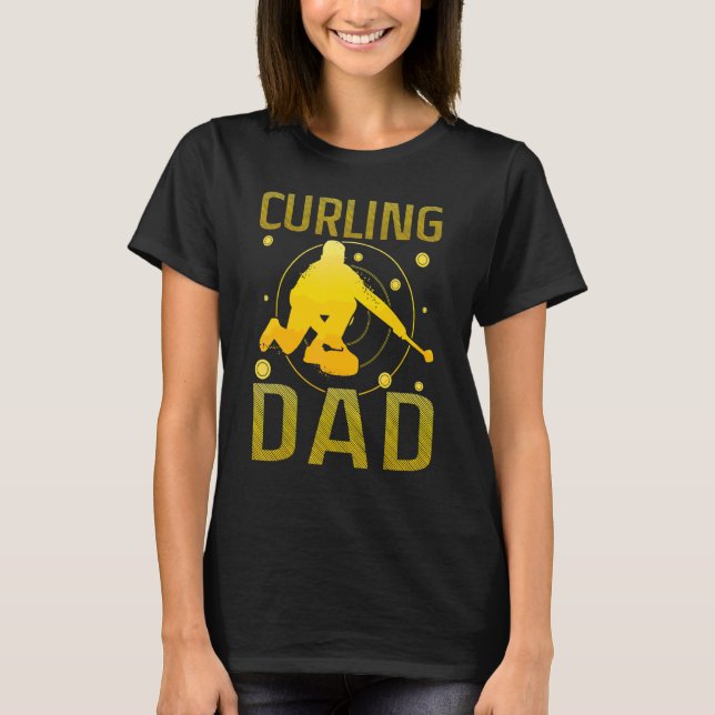 Curling Dad T-Shirt (Front)